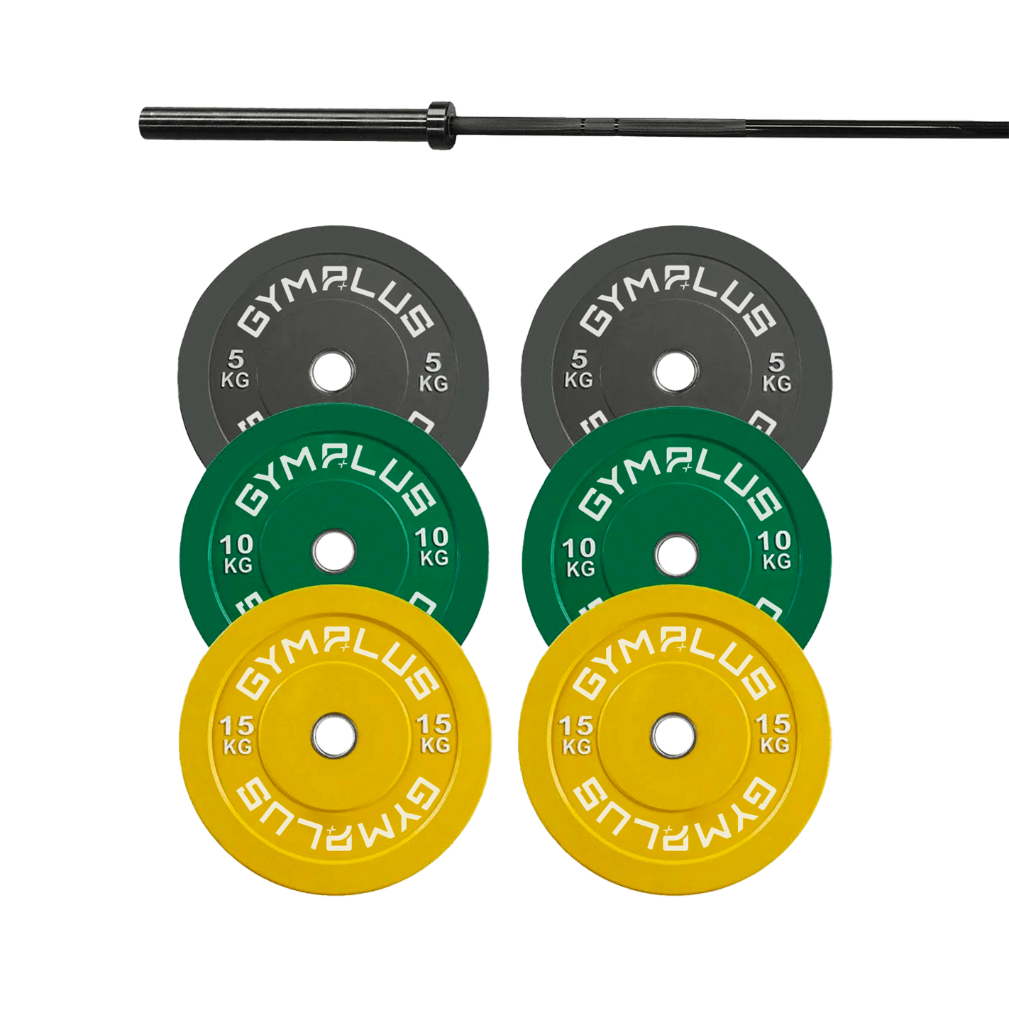 Remarkables Olympic Bar 20KG and Bumper Plates Set