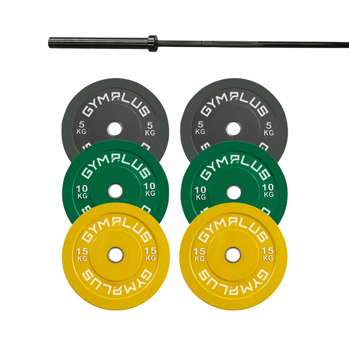 Remarkables Olympic Bar 15KG and Bumper Plates Set