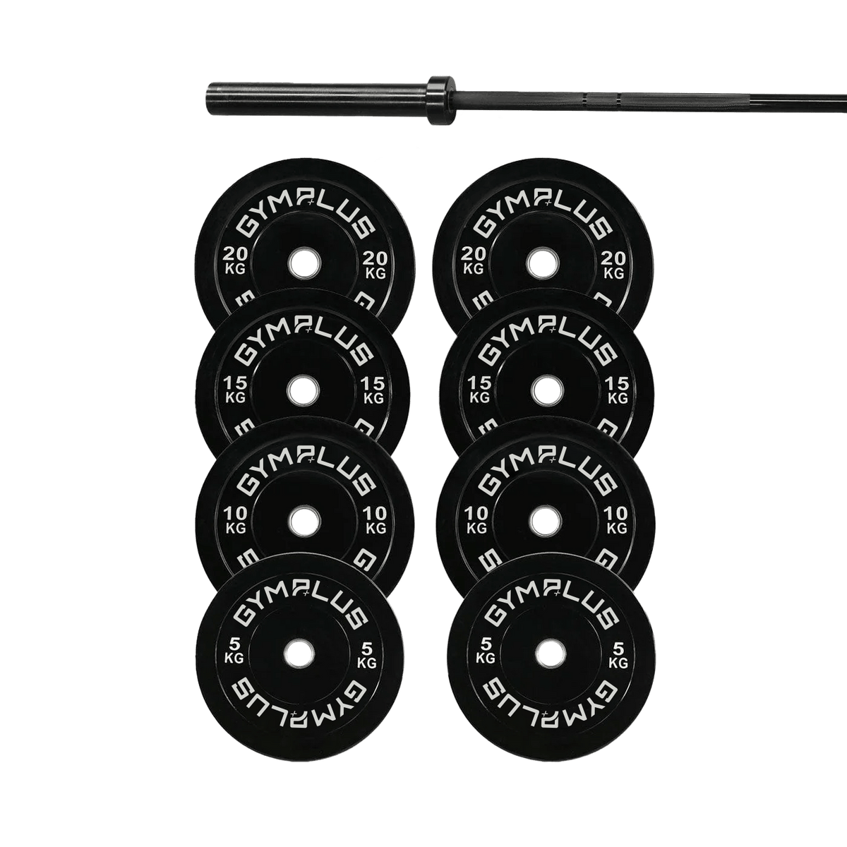 Remarkables Olympic Bar 15KG and Bumper Plates Set