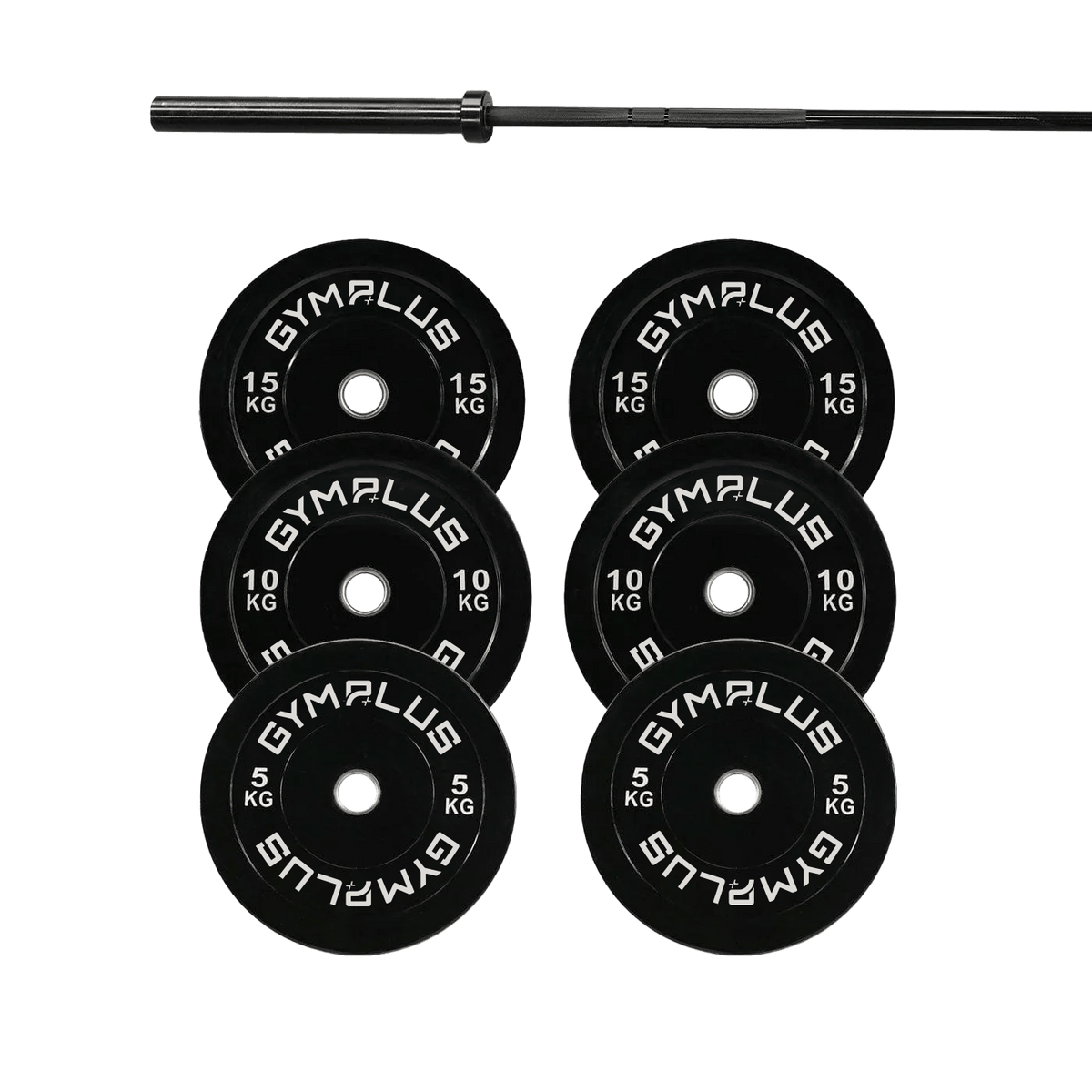 Remarkables Olympic Bar 20KG and Bumper Plates Set