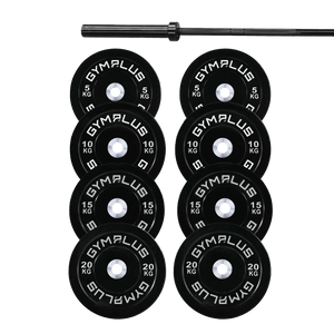 Remarkables Olympic Bar 15KG and Bumper Plates Set