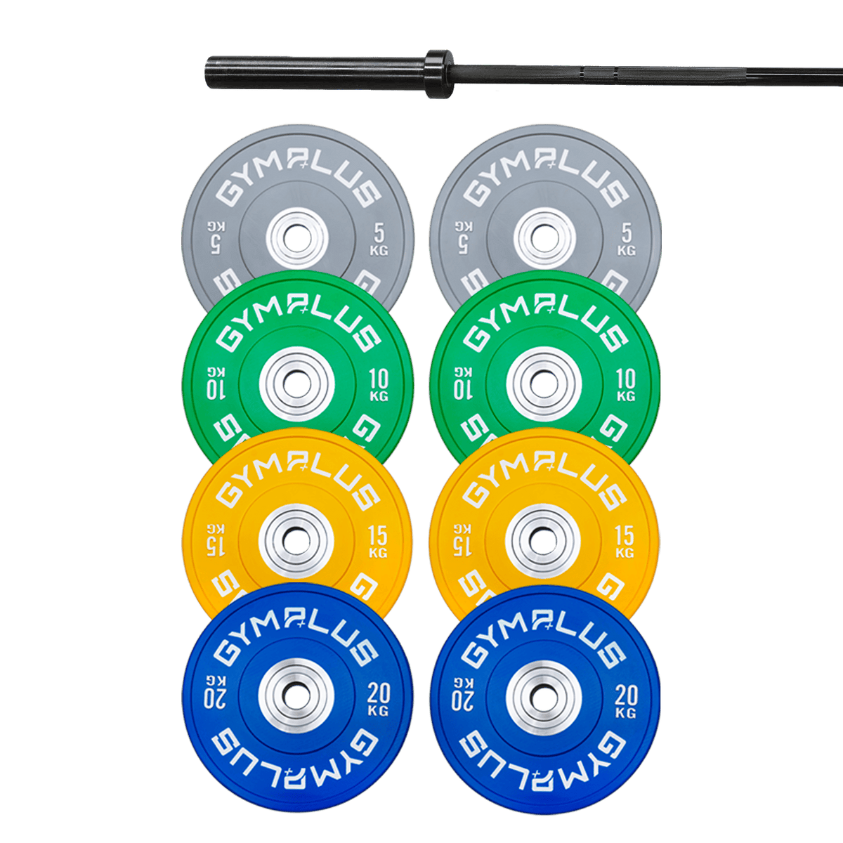 Remarkables Olympic Bar 15KG and Bumper Plates Set