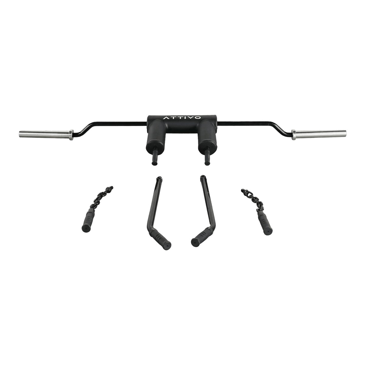 Safety Squat Bar with 3 Specialty Handles