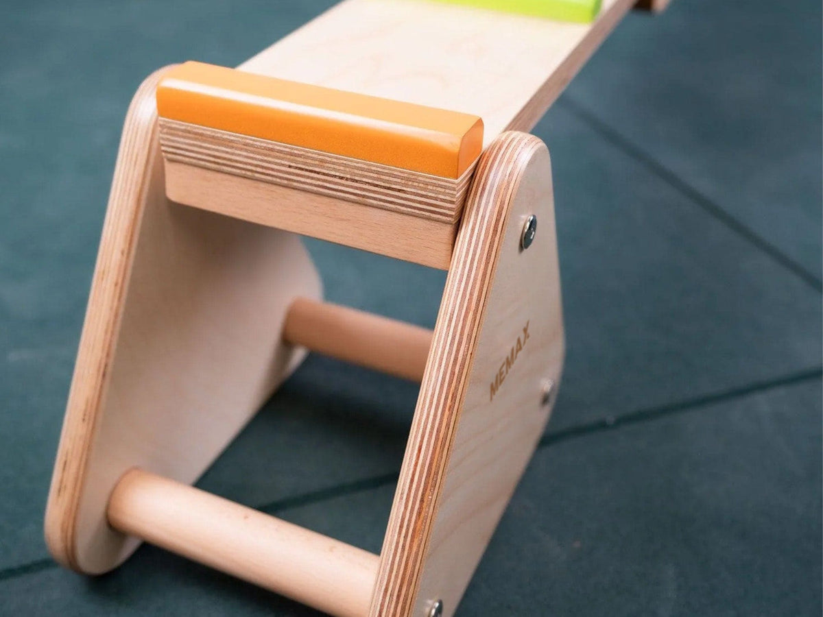 MEMAX 2-in-1 Wooden Seesaw and Rainbow Balance Bridge
