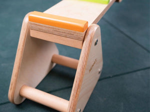 MEMAX 2-in-1 Wooden Seesaw and Rainbow Balance Bridge