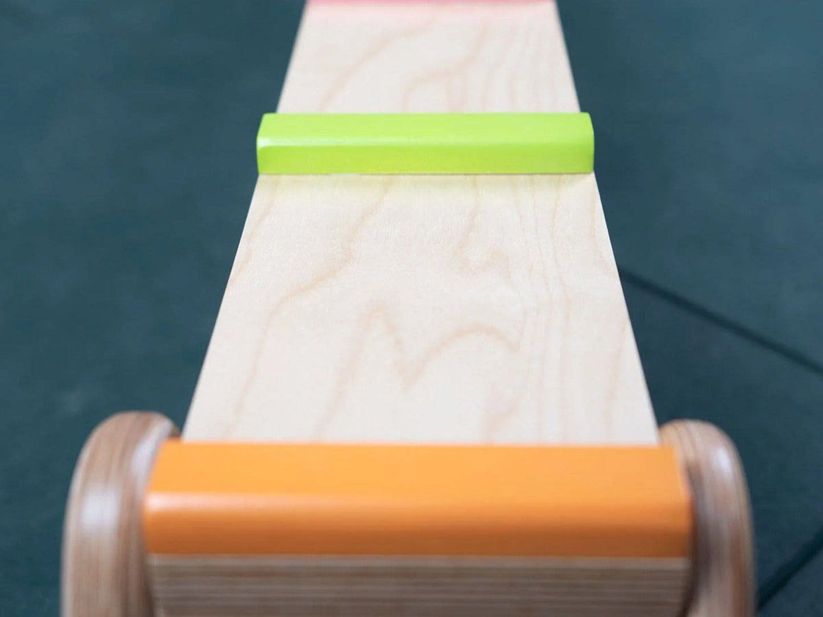 MEMAX 2-in-1 Wooden Seesaw and Rainbow Balance Bridge