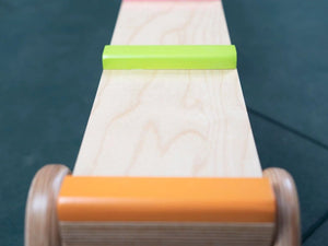 MEMAX 2-in-1 Wooden Seesaw and Rainbow Balance Bridge