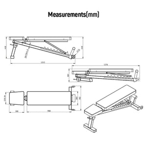 ATTIVO Fold Away Flat/Incline/Decline Bench