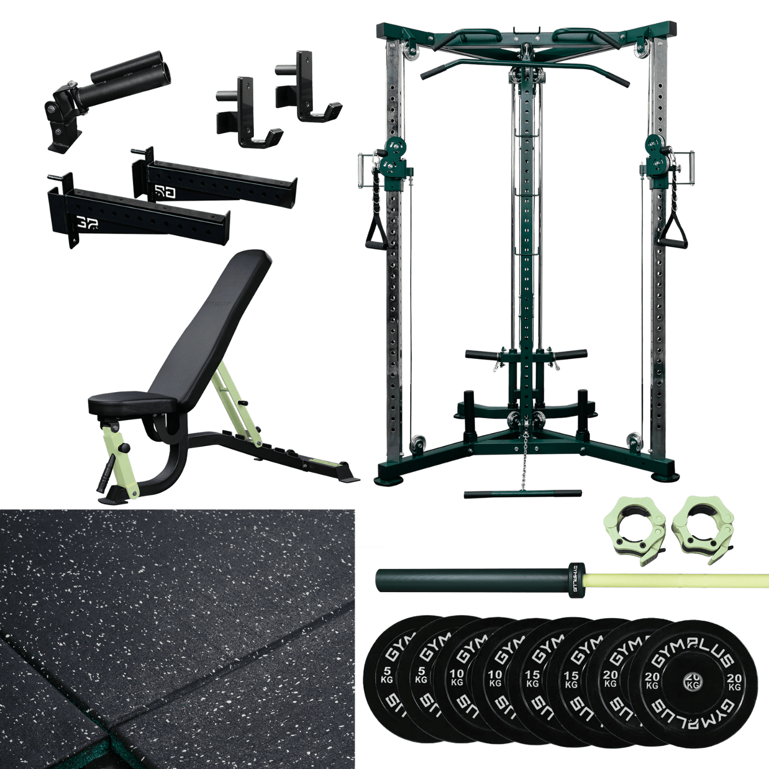 Gym Plus System X Garage Gym Package – Complete Setup FULL-CABLE-X