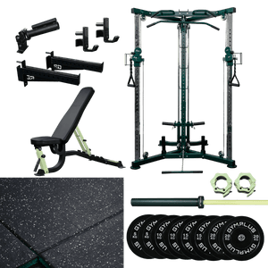 Gym Plus System X Garage Gym Package – Complete Setup FULL-CABLE-X