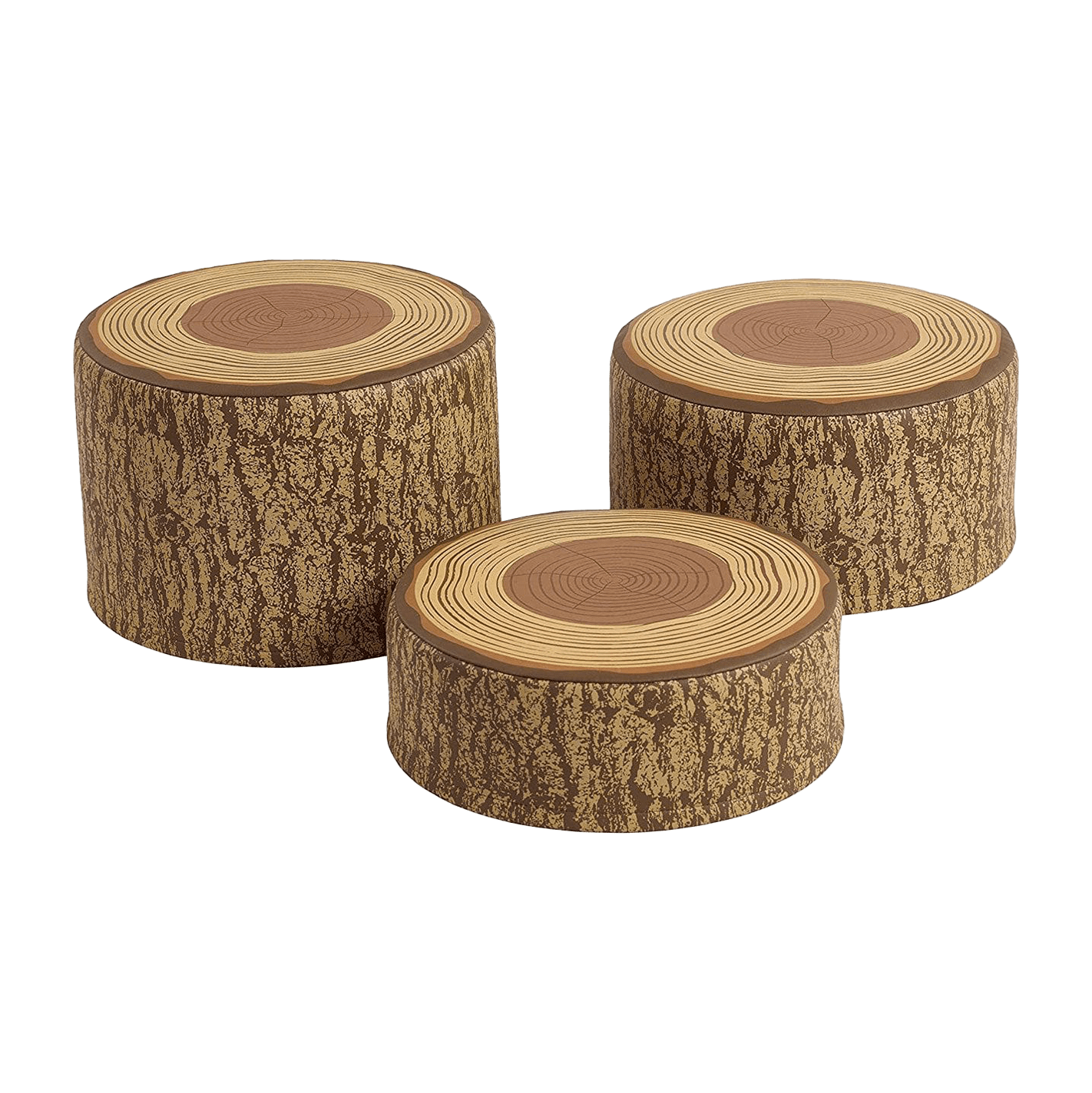 Tree Stump Stool Set, Toddler Climbing and Stepping Logs - 3 Pieces