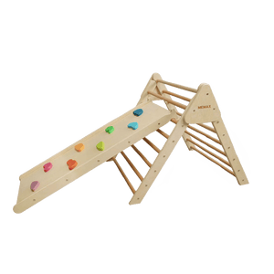 Pikler Foldable Climbing Triangle with Ramp