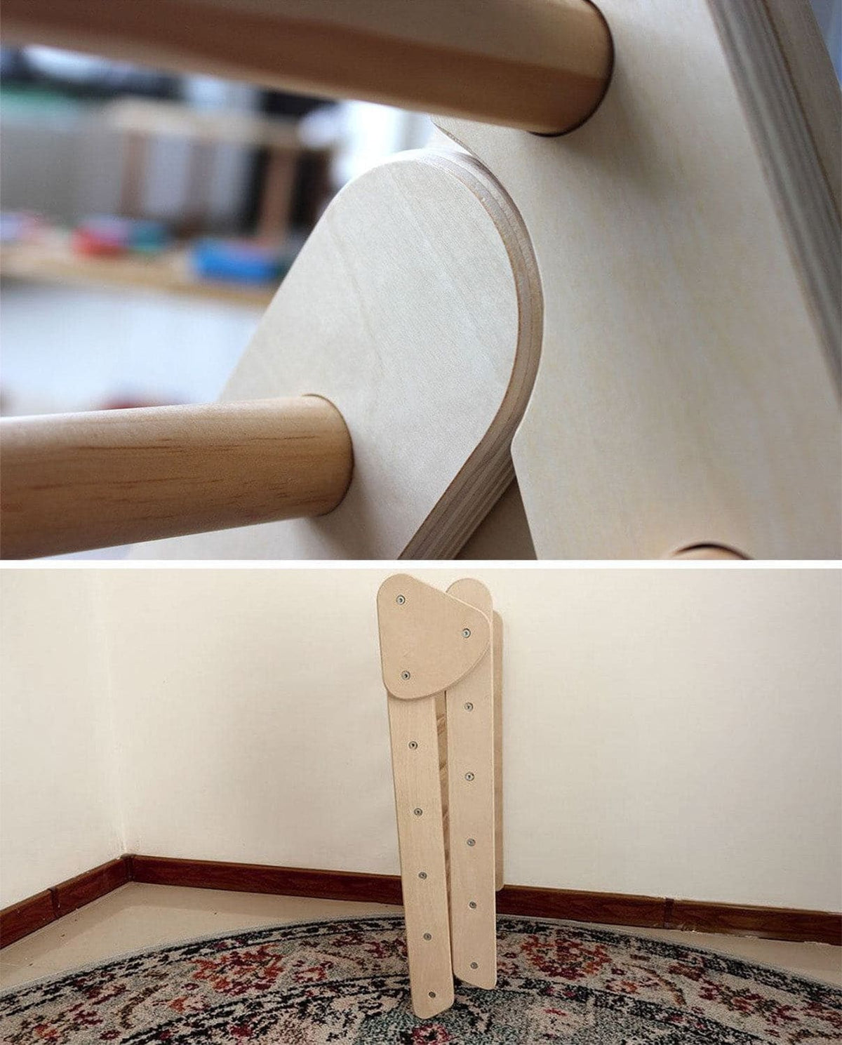 Large Pikler Foldable Climbing Triangle with Tent