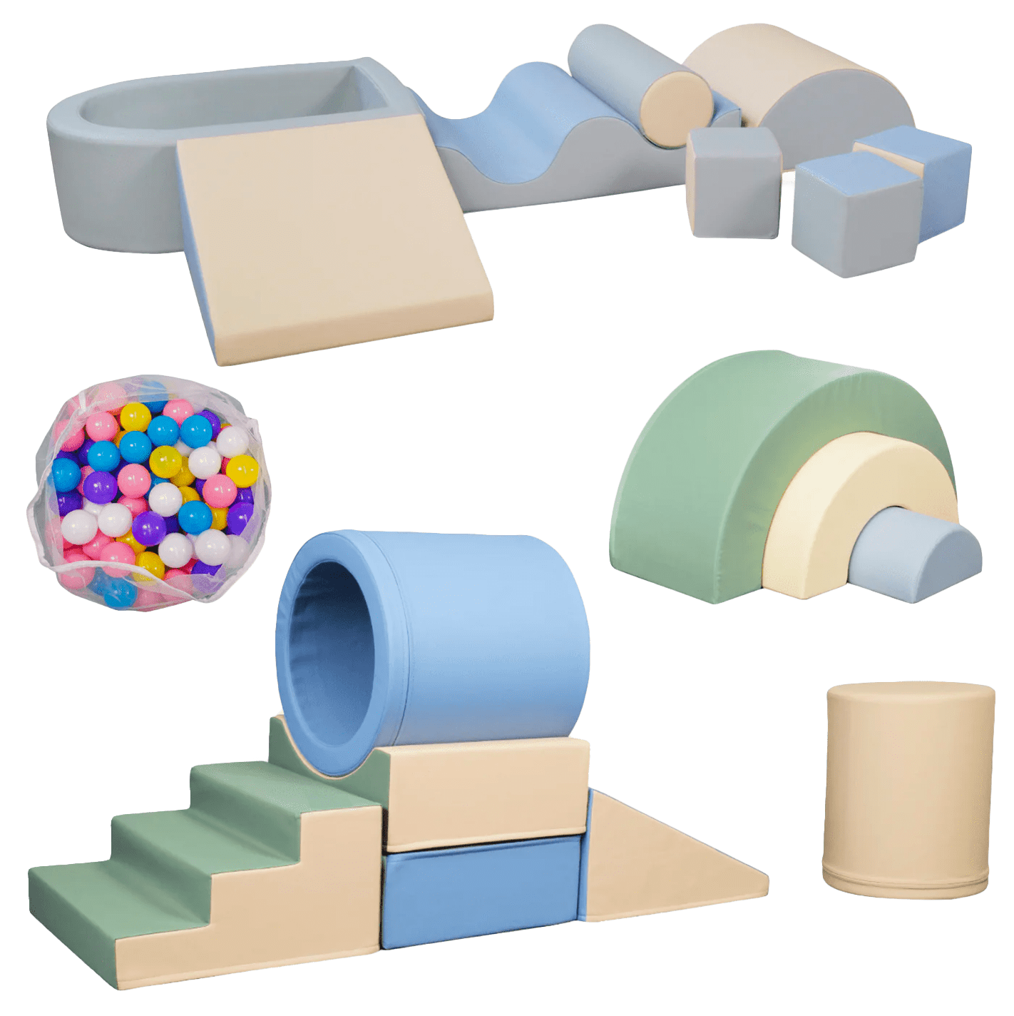 MEMAX Wild & Free Series Baby Soft Play Value Bundle - 18 Piece