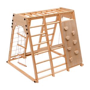 Kids Indoor Large Gym Wooden Climber Set