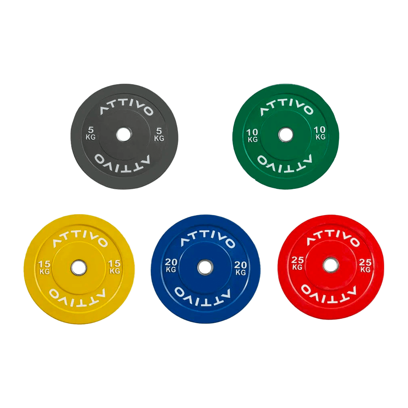 Colour Olympic Rubber Bumper Weight Plates 5/10/15/20/25kg