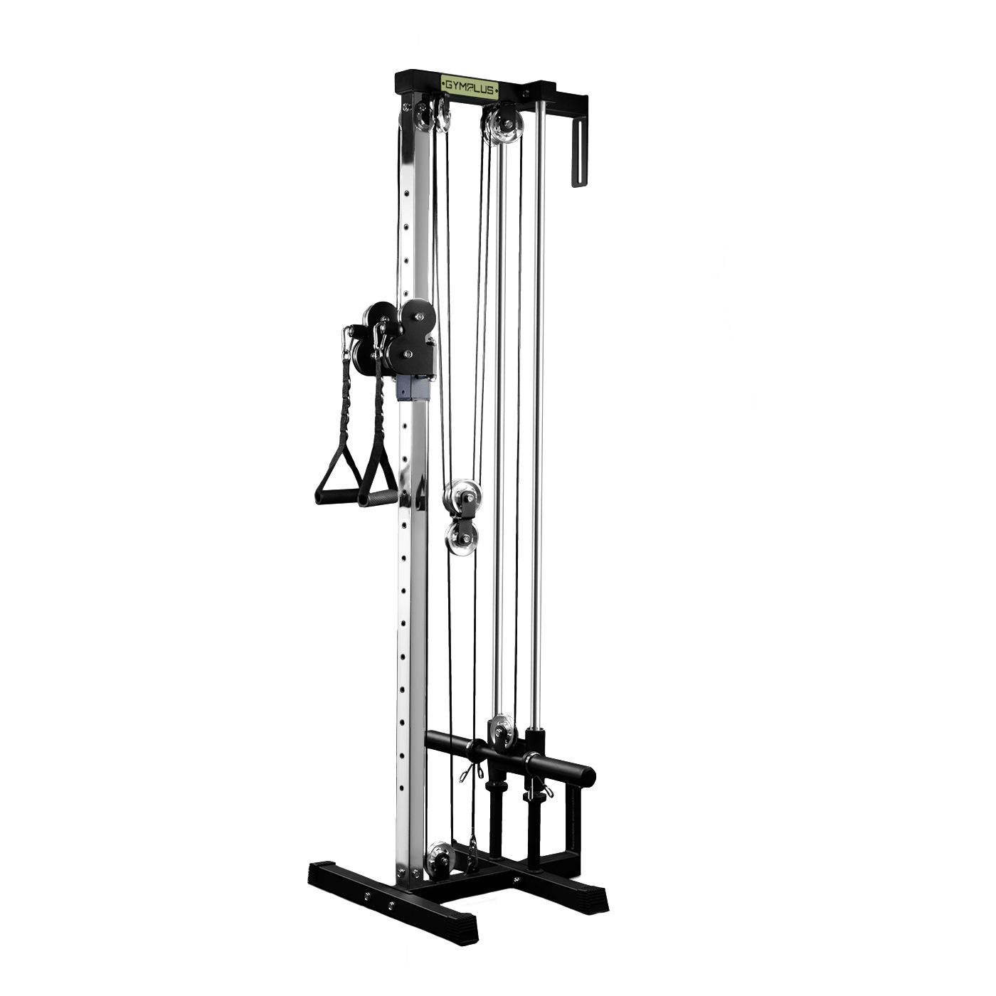 Wall Mount Cable Station with Dual Pulley System - Aluminium Pulley Wheels