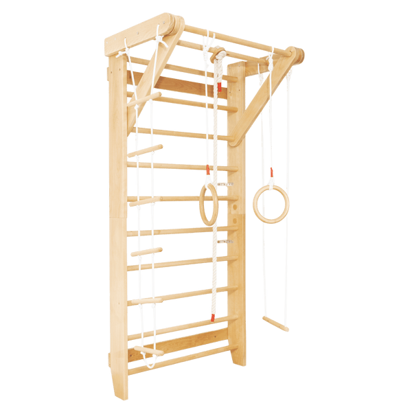 Gym Plus Wooden Swedish Ladder Wall Stall Bar Set STALLBAR-01