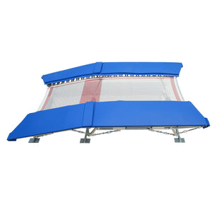 MEMAX Pro Double Mini Trampoline - with Roller Stand