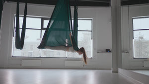 MEMAX Aerial Silks Yoga Swing Hammock Set - 100% Luxury Nylon Tricot Silks, Full Rigging Hardware