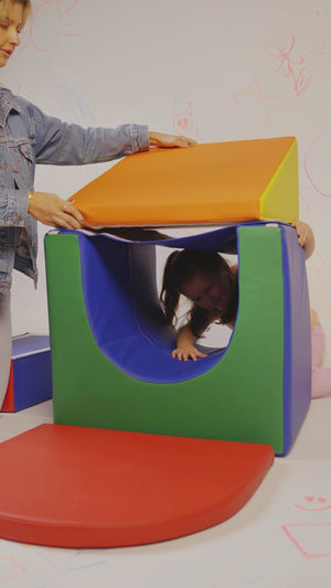 MEMAX Sensory Large Soft Block Indoor Tunnel Maze Climber - 6 Pieces