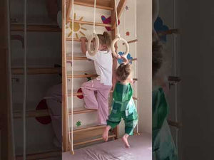 Wooden Swedish Ladder Wall Stall Bar Set
