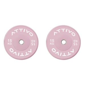 Pink Olympic Rubber Bumper Plates 5/10/15/20kg