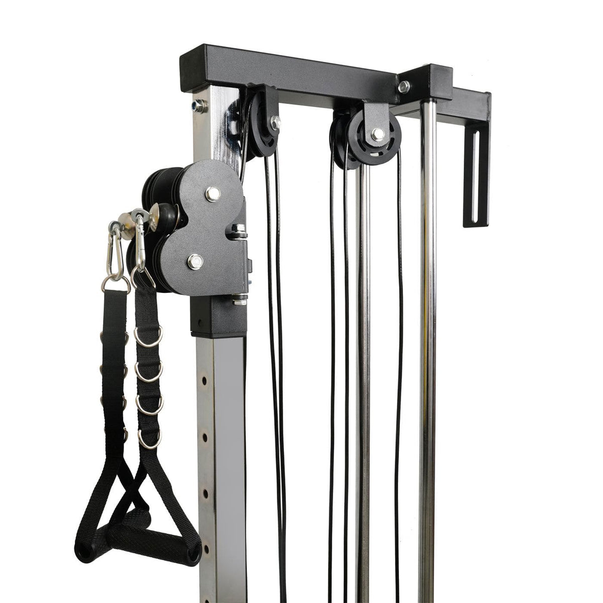 Wall Mount Cable Station With Adjustable Dual Pulley System