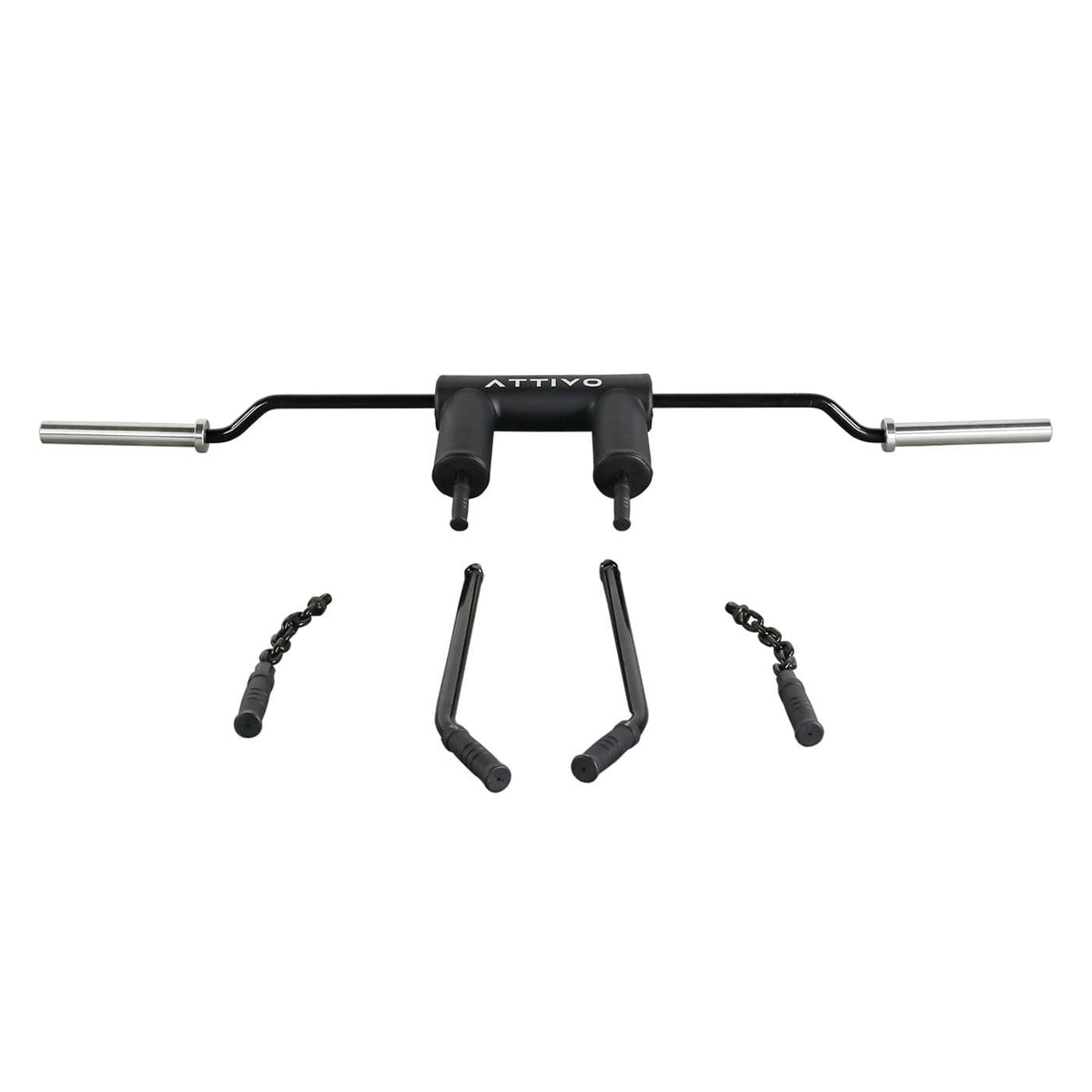 ATTIVO Safety Squat Bar with 3 Specialty Handles