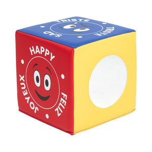YOZZI Soft Foam Block Trilingual Emotion Cube with Mirror