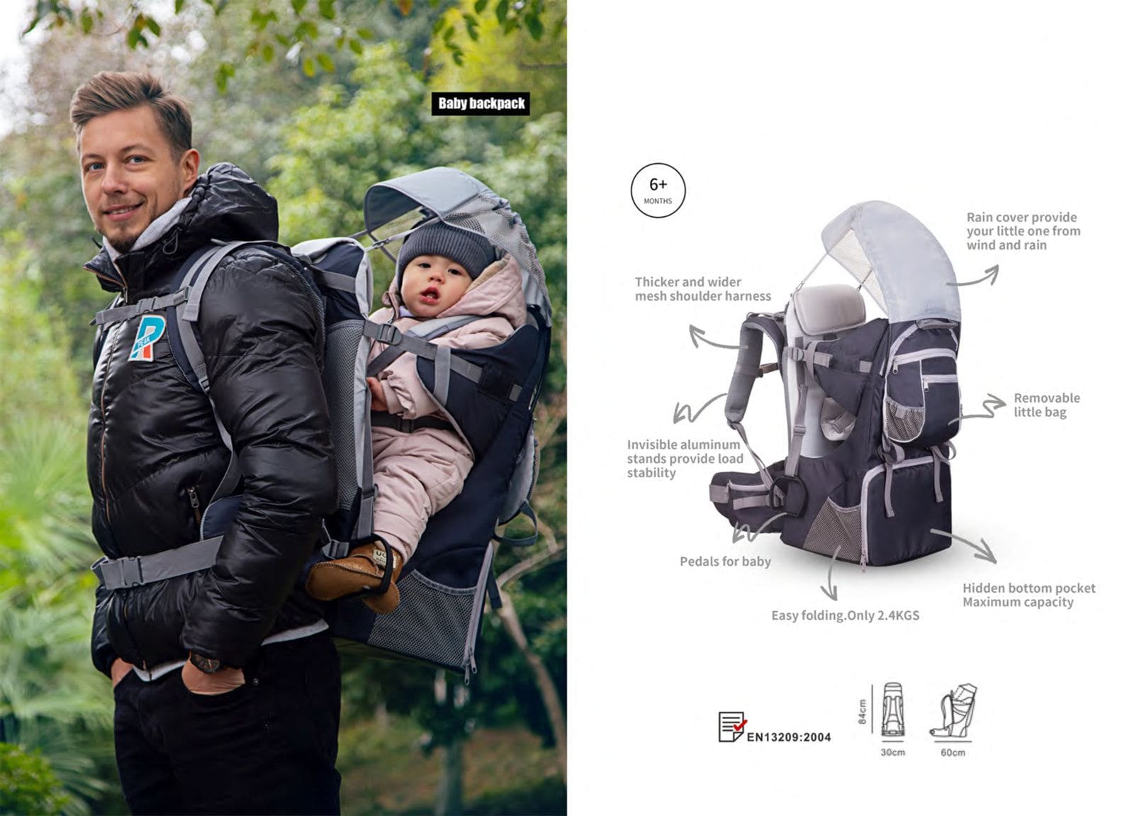 Deluxe Baby Backpack Hiking Child Carrier