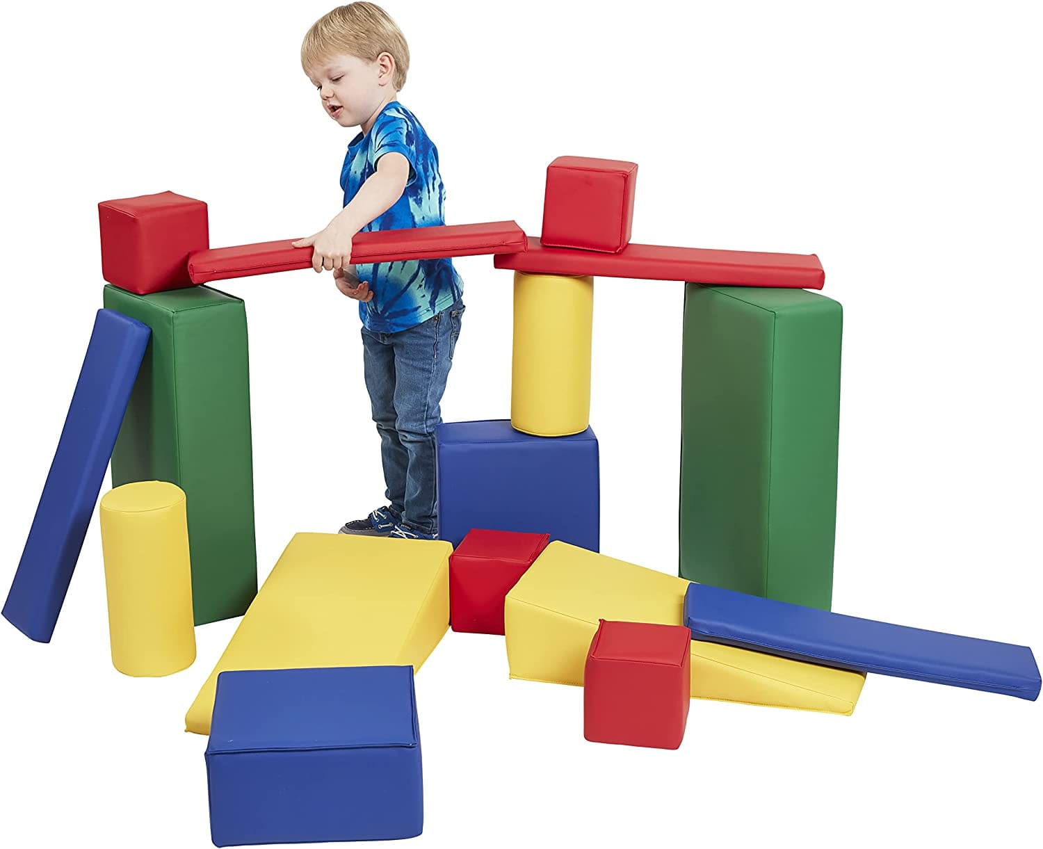 Gym Plus Large Soft Building Blocks - 16 Pieces BUILD-BLOCK-16PC