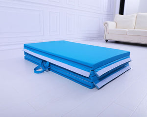 Large 3mx1.2mx5cm Extra Thick High Density Gymnastics Gym Folding Exercise Mat - Blue