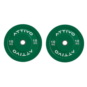 ATTIVO Alps Olympic Bar 15KG and Bumper Weight Plates Powerlifting Set