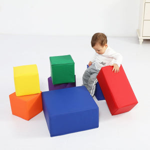 YOZZI Soft Block Playset Safe Active Toys Playroom Building Blocks 7 Piece