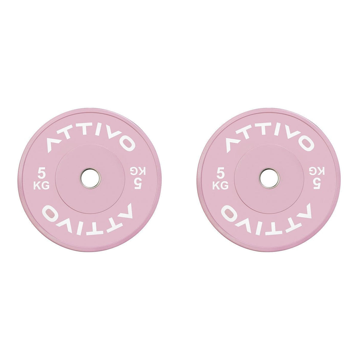 Pink Olympic Rubber Bumper Plates 5/10/15/20kg