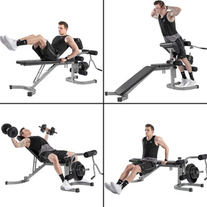 Adjustable Olympic Weight Bench with Preacher Curl Pad