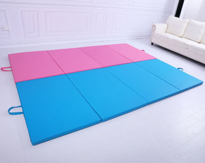 Large 3Mx1.2Mx5cm Folding Tumbling Mat Gymnastics Gym Exercise Mat High Density - Pink
