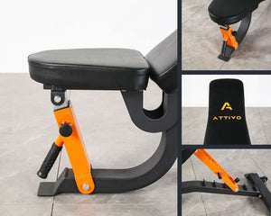 ATTIVO Adjustable Weight Bench Semi-Commercial