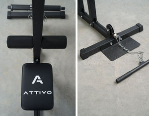 ATTIVO Lat Pull Down Machine Freestanding Cable Pulley System