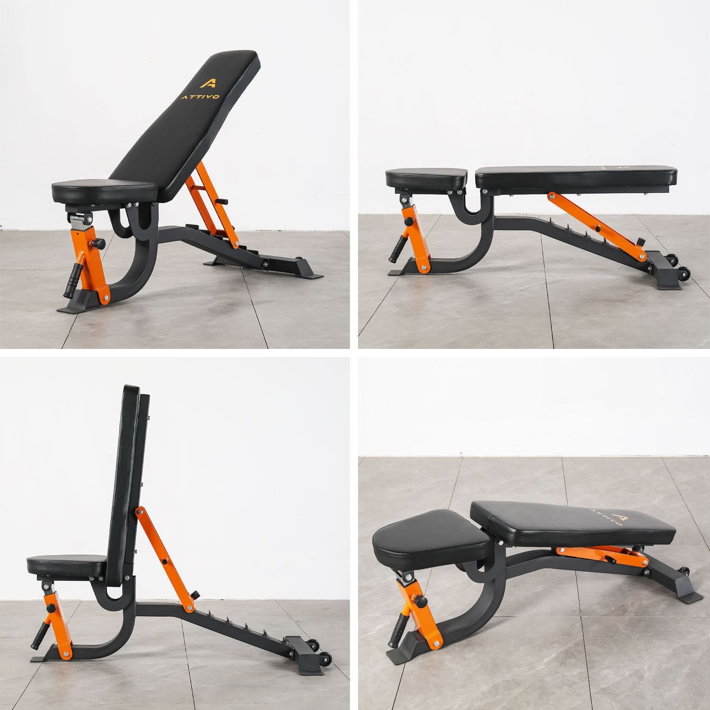 ATTIVO L2 Adjustable Semi-Commercial Weight Bench - Gym Plus