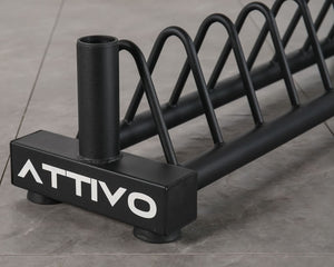 ATTIVO Weight Plate Rack and Barbell Stand