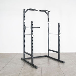 ATTIVO L2 Heavy Duty Half Power Cage Weight Lifting Squat Rack & Dip Station Tower