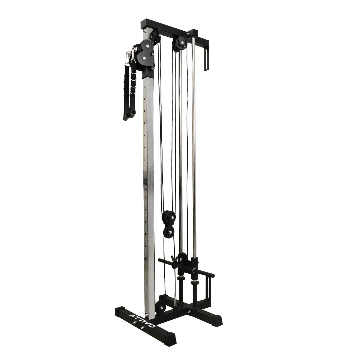 Wall Mount Cable Station with Adjustable Dual Pulley System