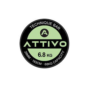 ATTIVO Technique Bar Weightlifting Beginner Training Barbell - Aluminium 6.8KG