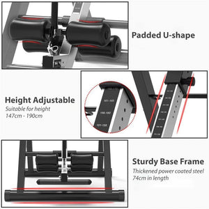 Foldable Gravity Inversion Table Back Stretcher Inverter Machine Height Adjustable