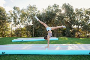 5 Piece Ultimate Gymnastics Air Mat Combo - Inflatable Gym Mat, Air Balance Beam, Air Landing Spot, Air Roller, Air Board