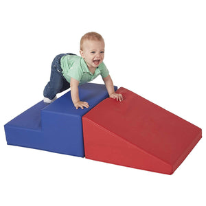 YOZZI Large Soft Block Playset Step n Slide Foam Play Structure - 2 Piece