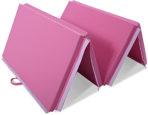 Large 3Mx1.2Mx5cm Folding Tumbling Mat Gymnastics Gym Exercise Mat High Density - Pink