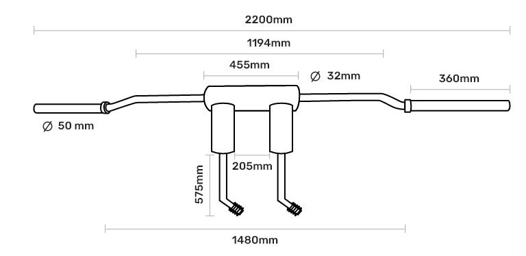 Safety Squat Bar with 3 Specialty Handles